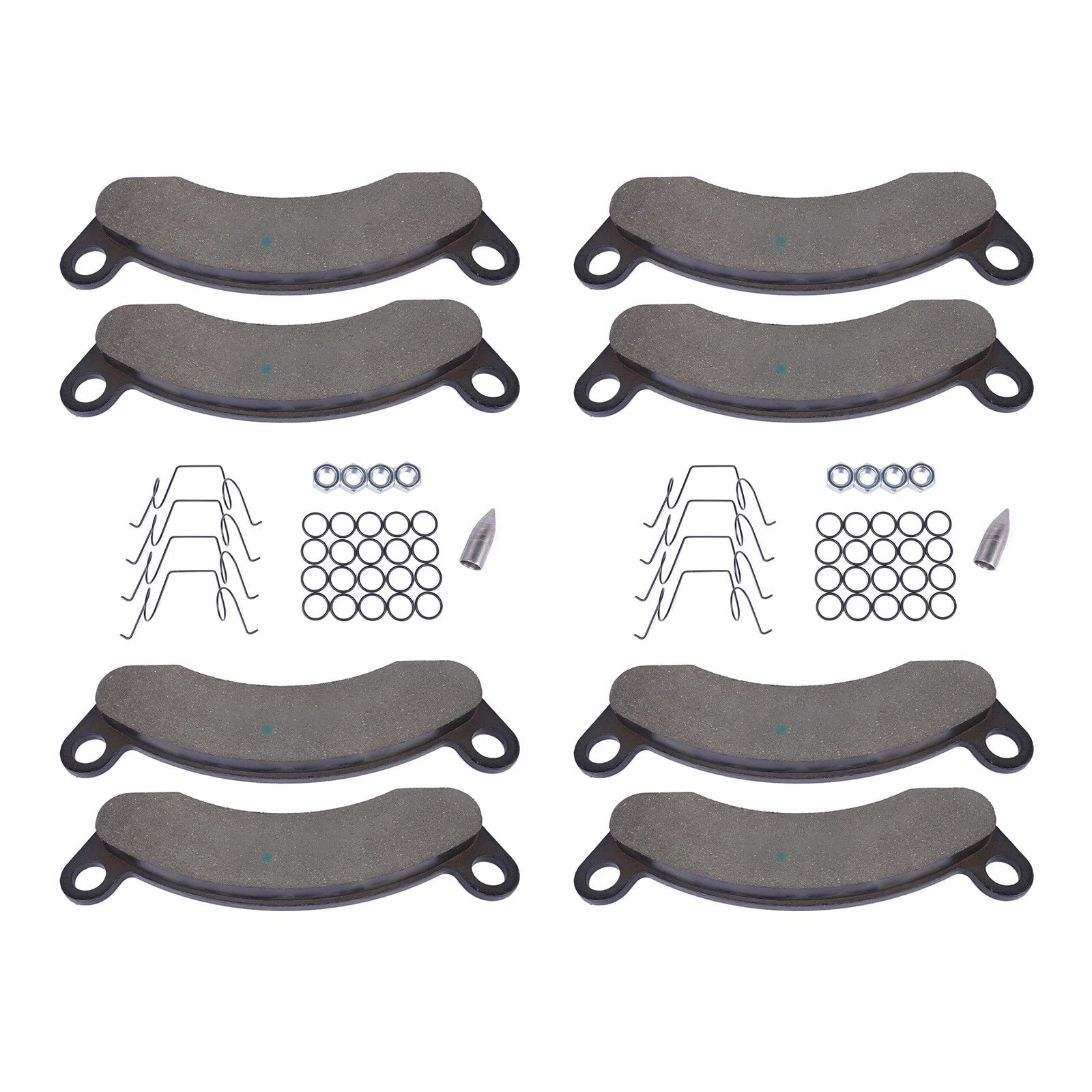 Set of 8 Brake Pads for Dexter Caliper 2 Wheels (10K–12K) Semi-Metallic Black