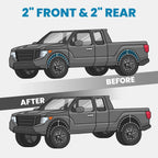 2 Inch Lift Kit with Shock & Strut Extensions for Ford F-150 (2009–2020)