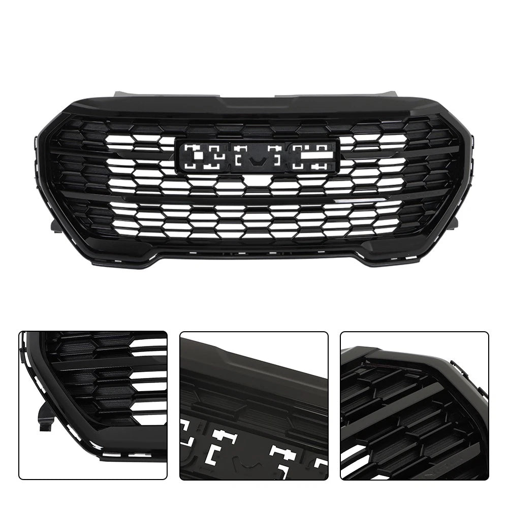 Center Grille for GMC Terrain Denali (2022–2023) Gloss Black with Camera Holes