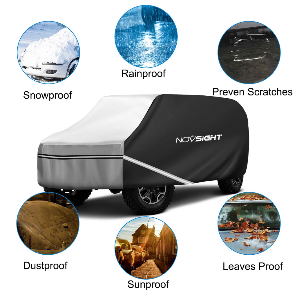 Full Car Cover for Jeep Wrangler 4 Door (2011–2023) Waterproof UV Protection