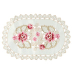 Set of 4 Oval/Rectangle Lace Floral Table Placemats 30x45cm Home Decor