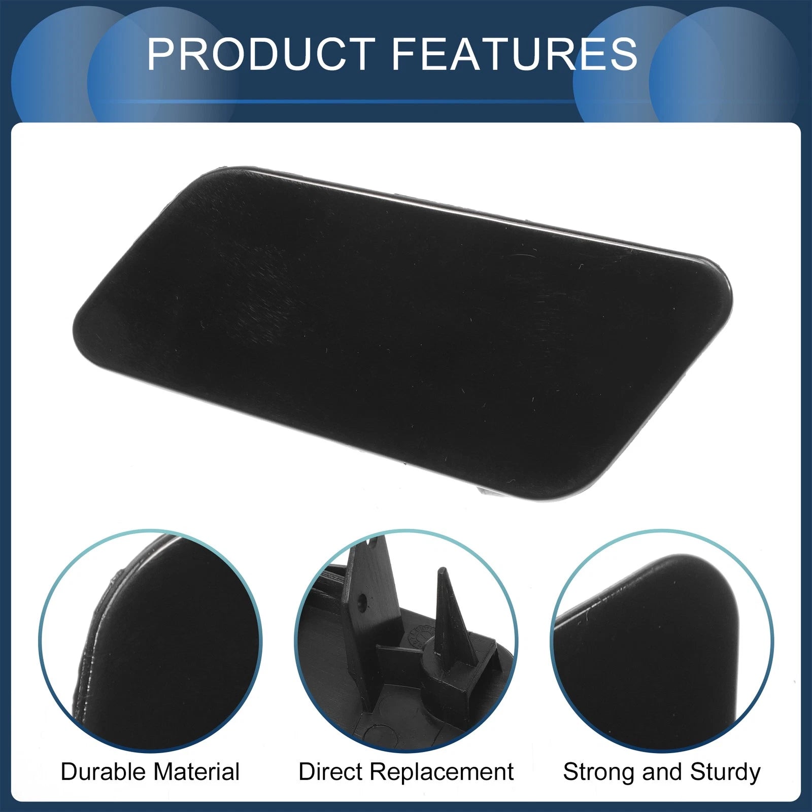 Front Left Washer Nozzle Cover Cap for Volkswagen Touareg (2011–2014) 1 Pcs