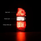 Set of 2 Red Smoked Tail Lights for Toyota Tacoma (2001–2004)