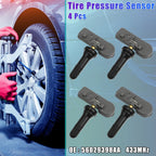 4 x Tire Pressure Monitoring System Sensors 433MHz for Chrysler (2011-2019)