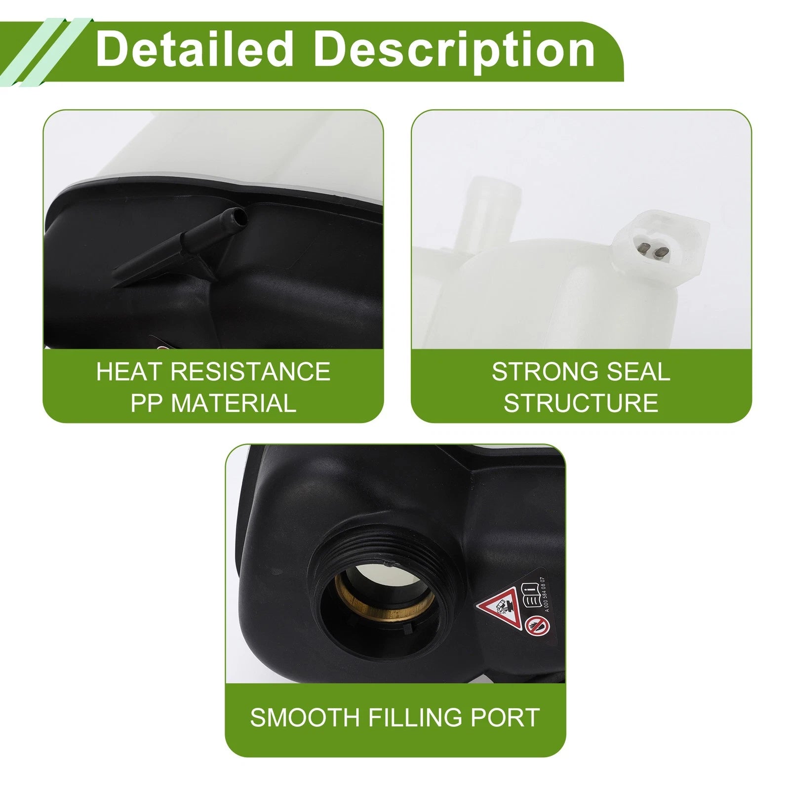 Coolant Expansion Recovery Overflow Tank No. 1695000049 for Mercedes-Benz W169 (2005–2012)