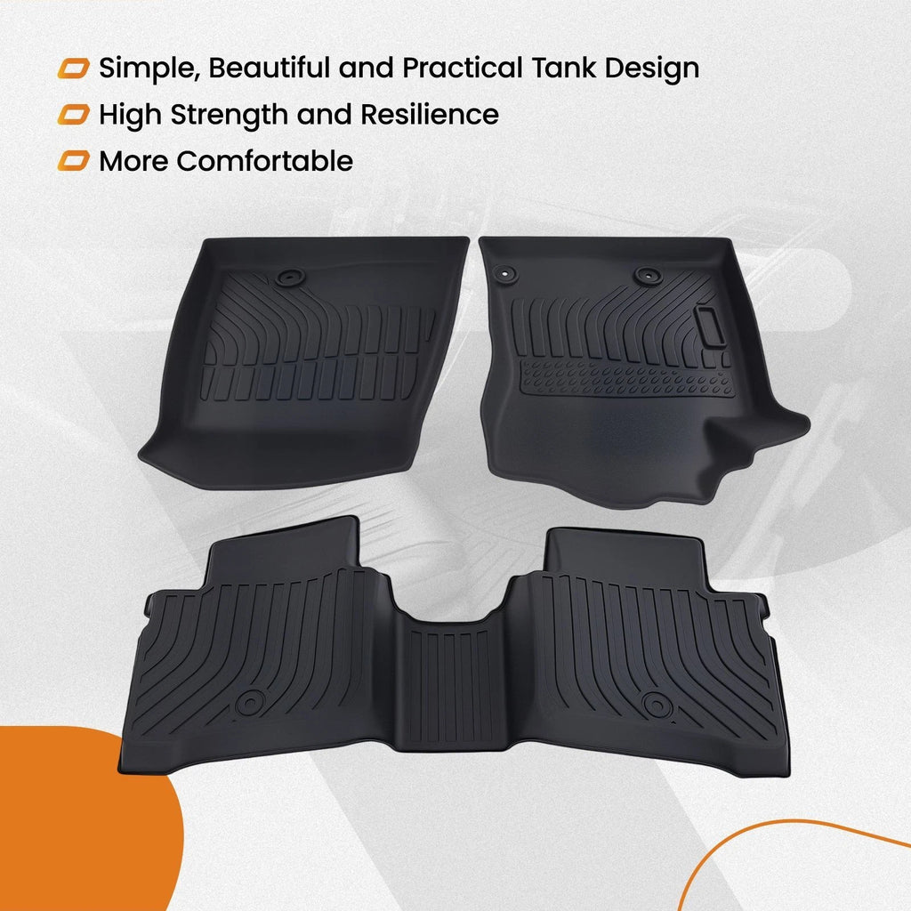 All-Weather TPE Floor Mats for Kia Niro (2023–2024) Black Waterproof
