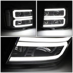 Custom LED U-Light Bar DRL Projector Headlight for GMC Sierra (2007–2014)