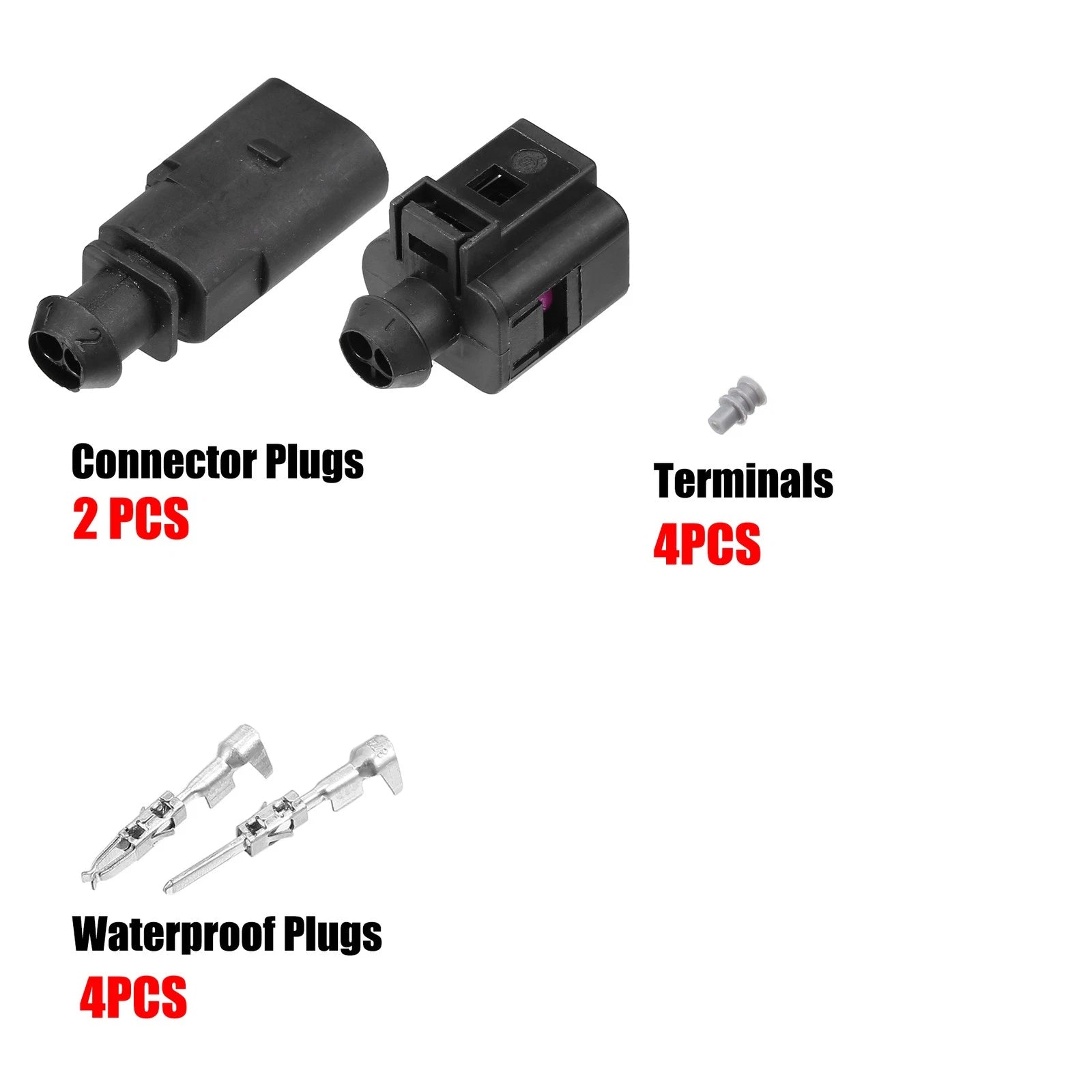 2X 1J0973802/1J0973702 Connector Sensor Set for VW Audi 