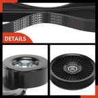 3X Serpentine Belt Drive Component Kit for Chevy Aveo Pontiac L4 (2004–2011)