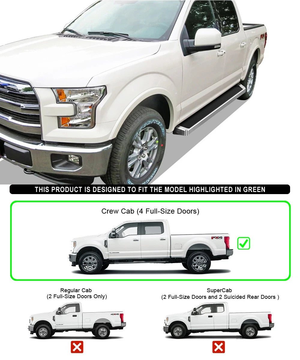 Running Boards for Ford F150 SuperCrew Cab (2015-2026)