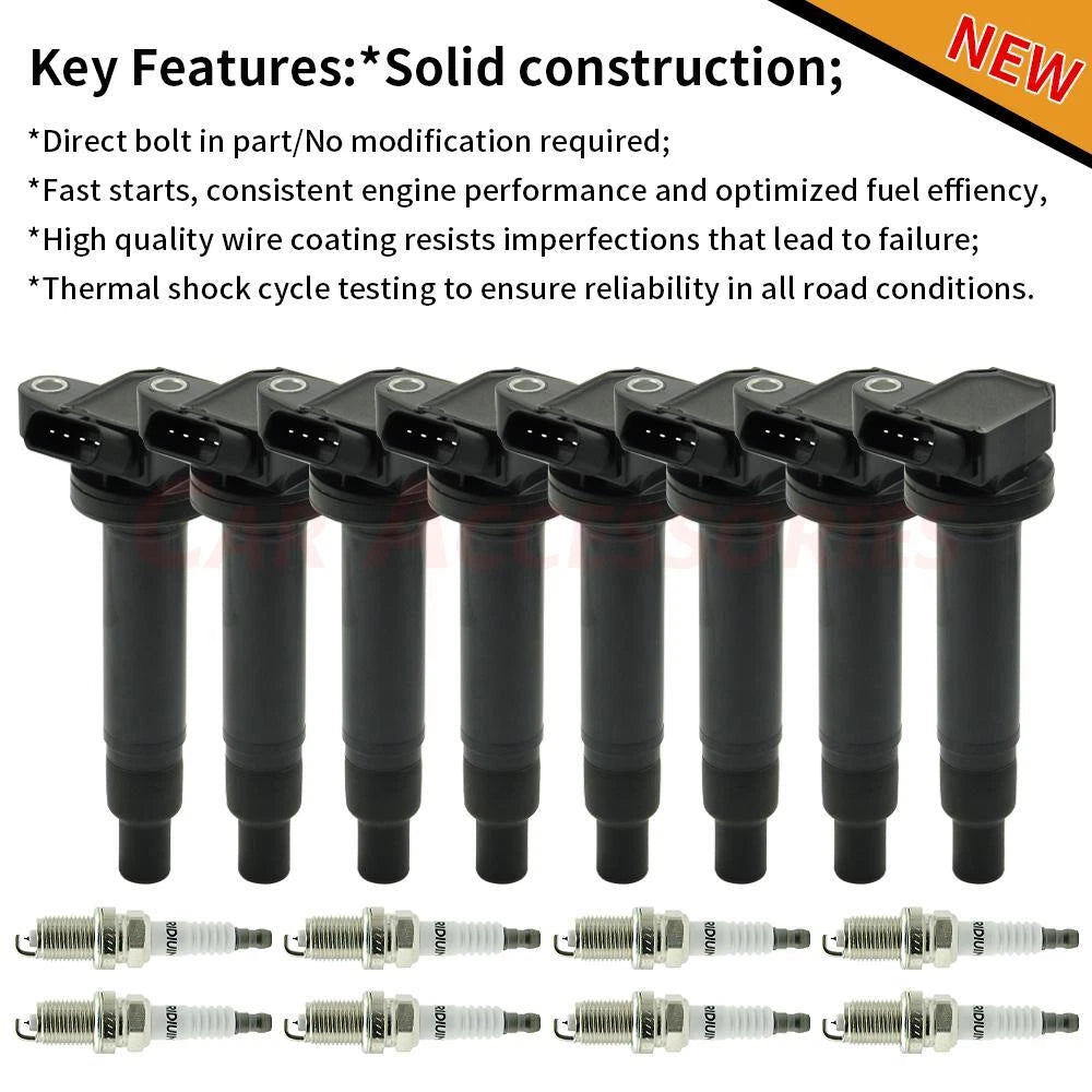 Ignition Coil & Iridium Spark Plug for Toyota Tundra Sequoia (2000–2006) UF230