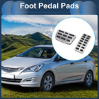 Set of 1 Automatic Footrest Pedals Cover for Hyundai Accent (2011–2019) Silver Tone
