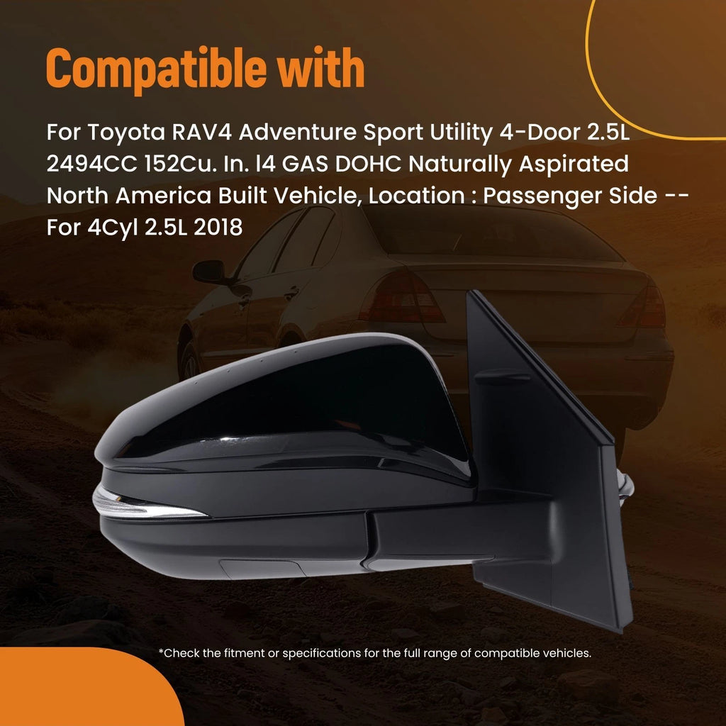 Right Side Mirror for Toyota RAV4 (2016–2018) Paintable