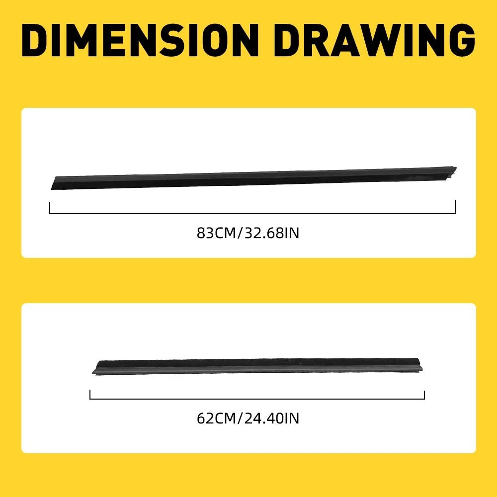 Set of 4 Door Belt Weather Strip Molding Seal for Honda Fit Jazz (2008–2013)