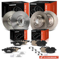 Set of 4 Disc Brake Rotors & Ceramic Pads for BMW 650i (2012–2018)
