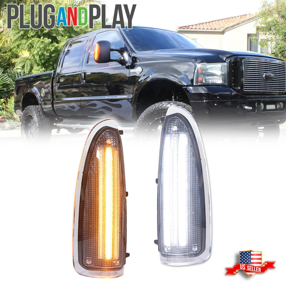 Switchback LED Side Mirror Lamps for Ford F250 F350 (2003–2007)