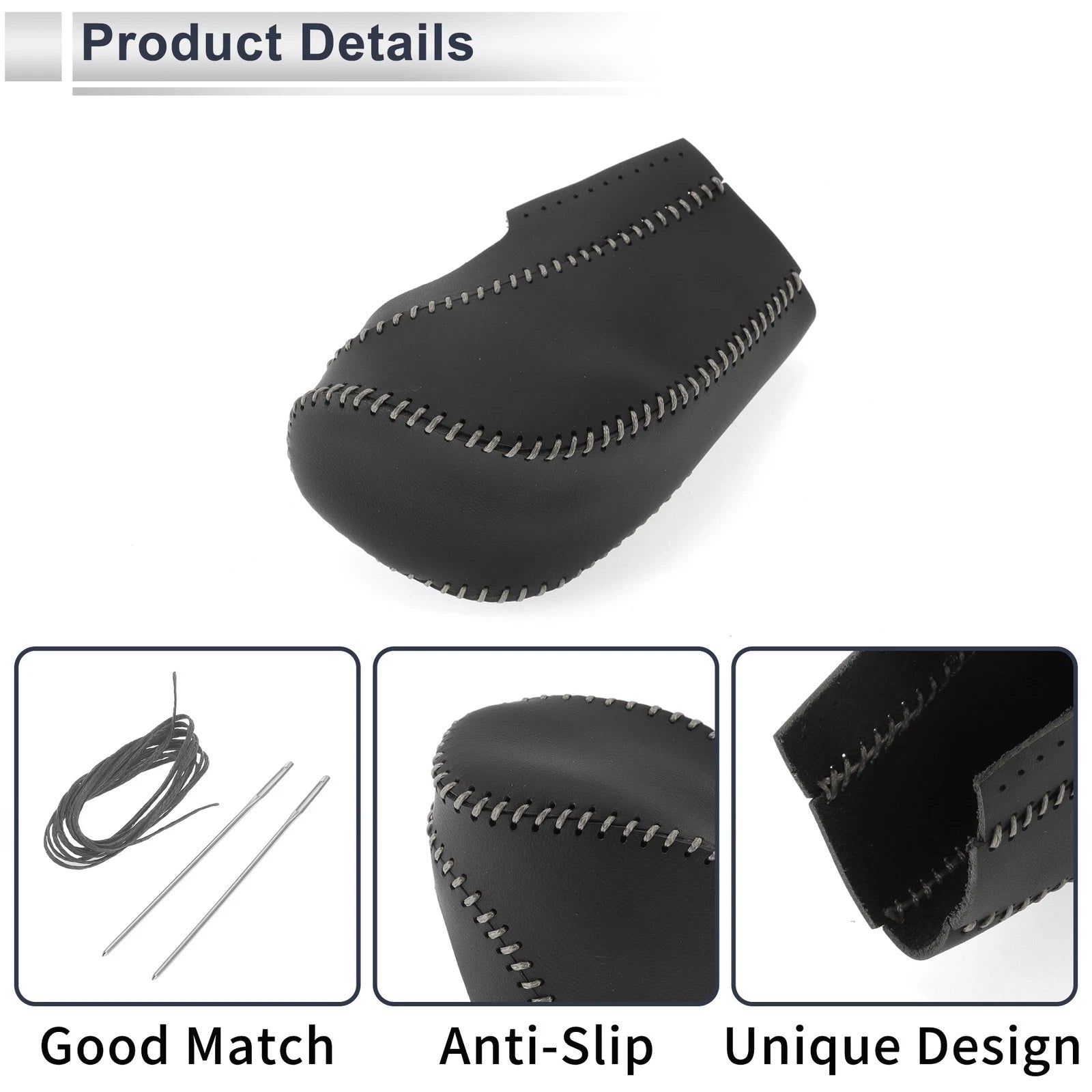 1 Pc Gear Shift Knob Cover for Chevrolet Cruze (2011–2015) Black Grey