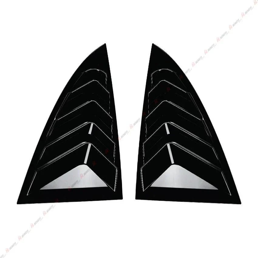 Gloss Black Rear Window Louver Shutter Cover Trim for Tesla Model 3