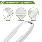 4 Pcs Door Handle Cup Protector for BMW X3 Chrome Silver Tone (2018-2022)