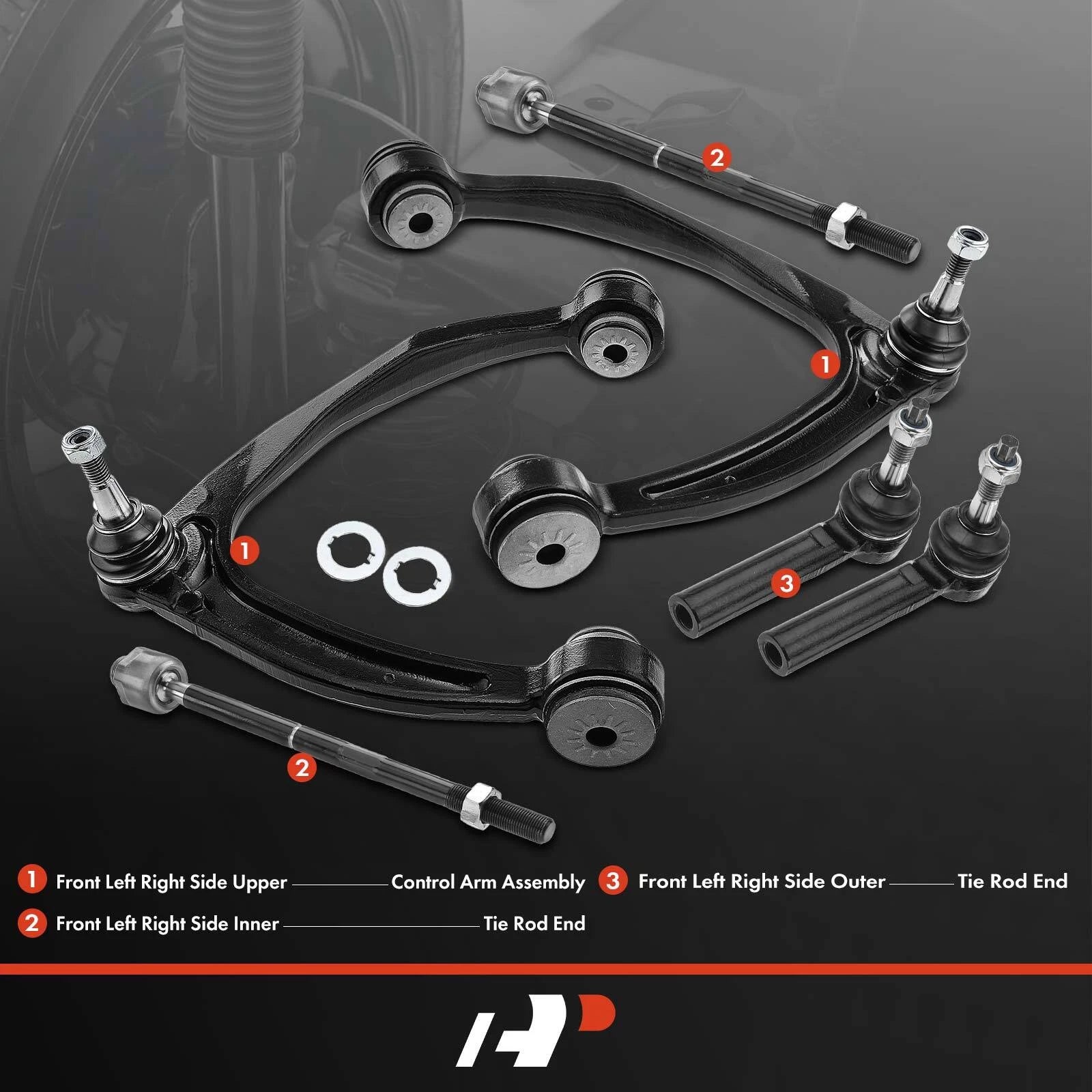 6X Front Upper Control Arm for Chevy Silverado 1500 GMC Sierra 1500 (2007-2018)