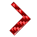 L Carbon Red Letter Decals Stickers for Car Badge Emblem