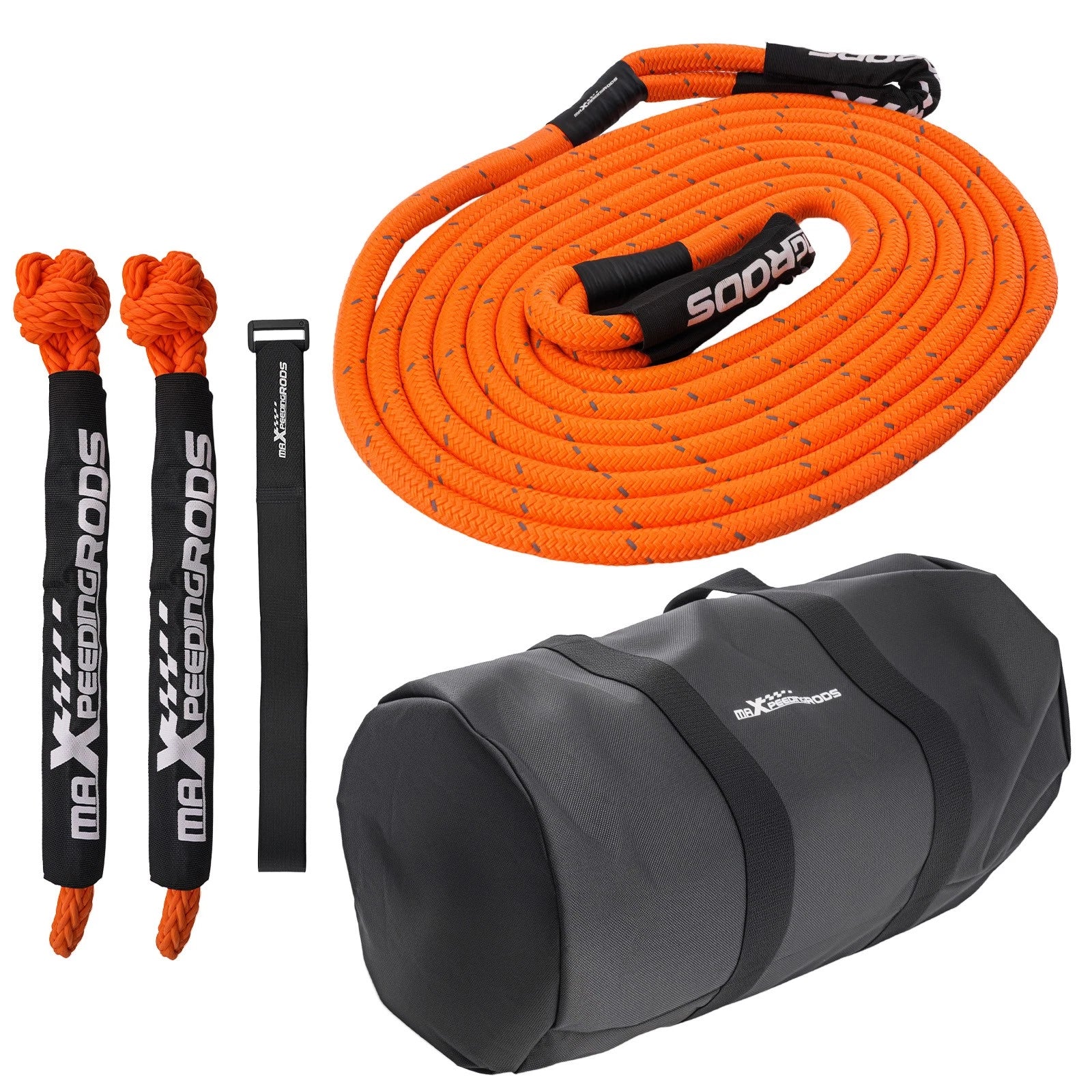 30ft Kinetic Tow Rope Kit for SUV Truck 4WD (Heavy Duty 24250lbs)