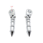 Chrome Bamboo 1.25" FootPeg P-Clamp for Honda GoldWing Shadow Valkyrie