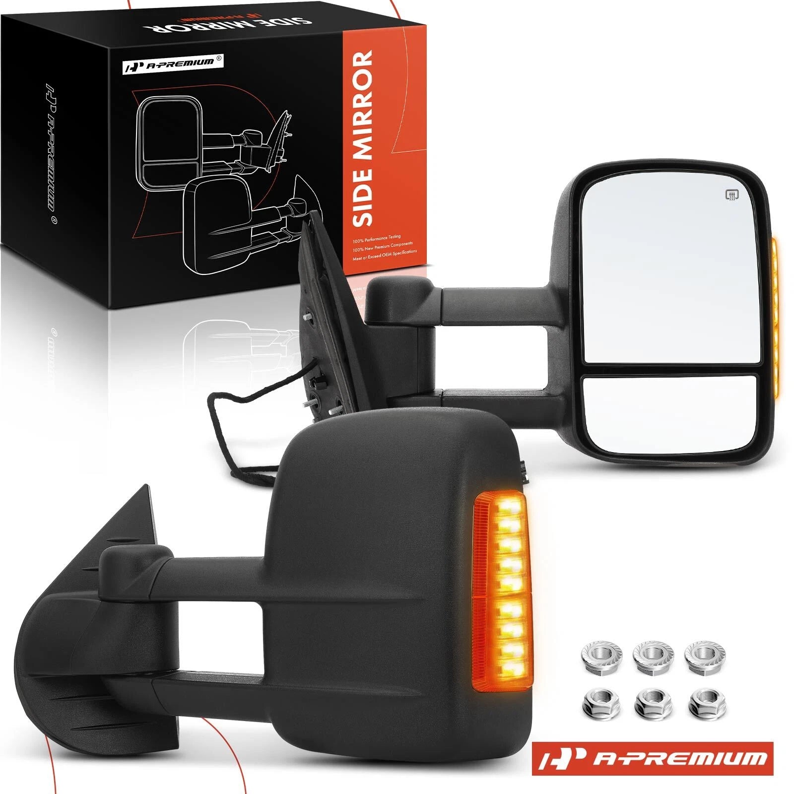 Pair Power Towing Mirrors with Signal for Silverado 1500 (2007–2013)