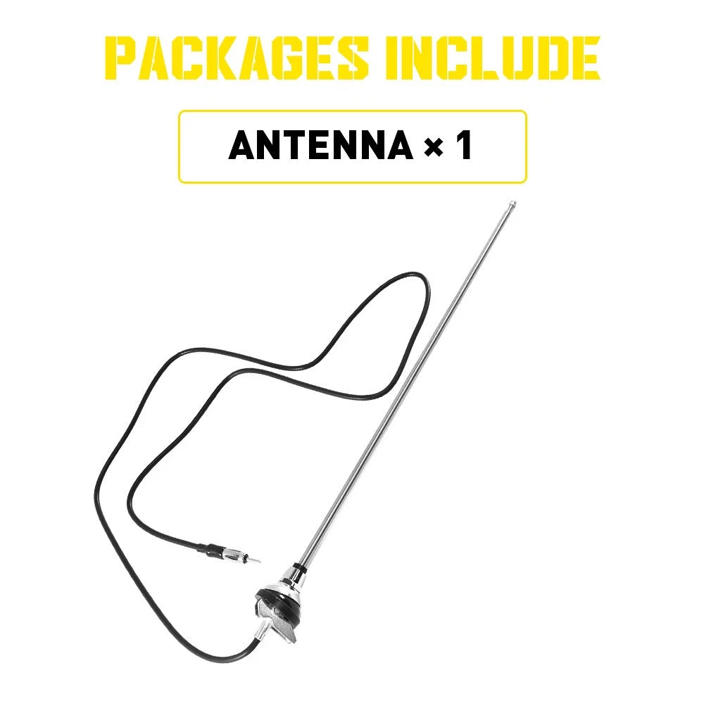 3 Section Flexible Retractable AM/FM Radio Antenna for Universal Fitment