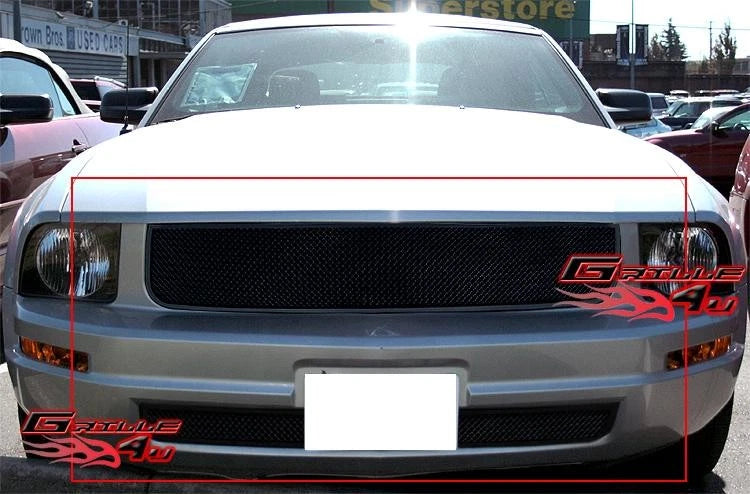 Black Mesh Grille Combo for Ford Mustang V6 (2005–2009)