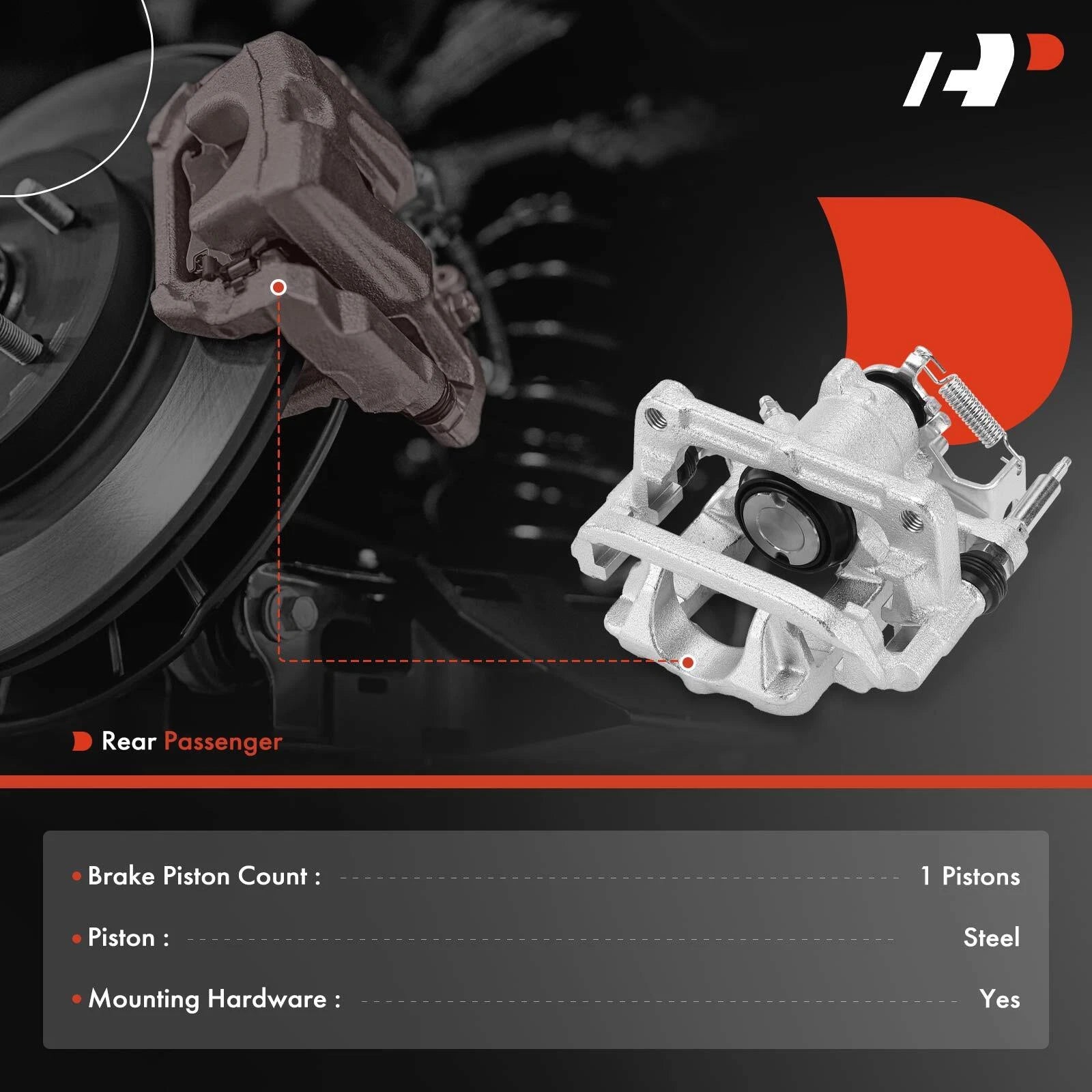 Rear Right Disc Brake Caliper with Bracket for Buick Verano (2012-2017)