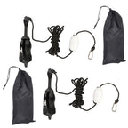 2-Pack Folding Kayak Anchor Set for Grapnel Boat (Black, 3.2KG)