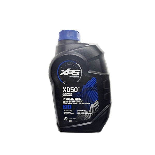 BRP Johnson 779717 XD50 Synthetic Blend 2-Stroke Outboard Motor Oil (Quart)