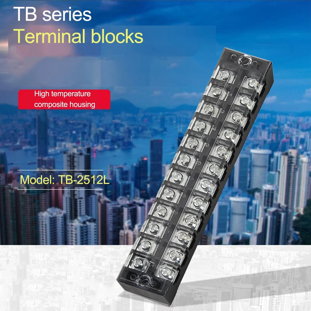Screw Terminal Strip TB2512L 600V 25A for Automotive Applications
