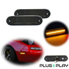 2PC Amber LED Smoke Front Fender Side Marker Lights for Mazda Miata MX-5