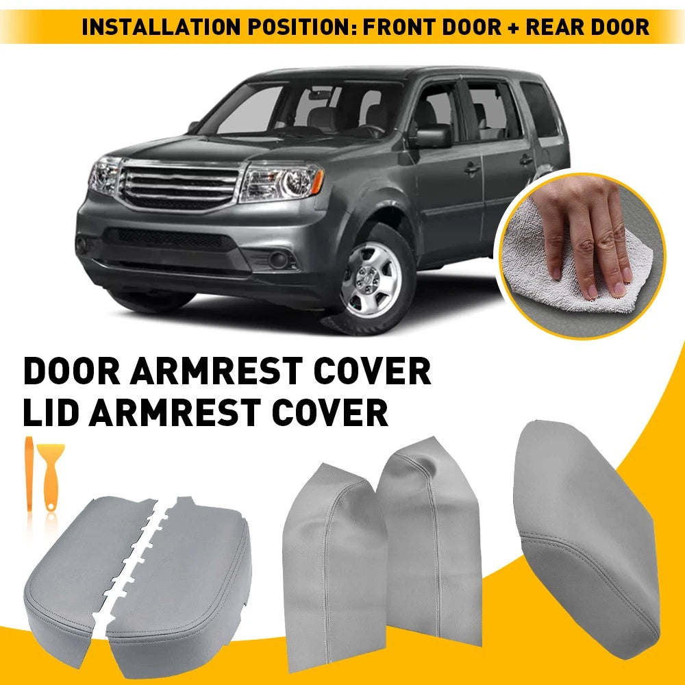 Leather Door Armrest Cover for Honda Pilot (2016–2023)