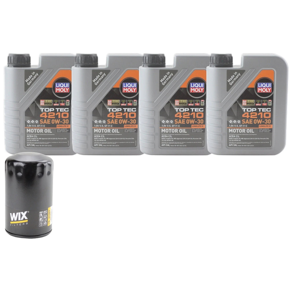 Liqui Moly Top Tec 4210 0W-30 Engine Oil Change Kit for Audi RS6 (2008–2010)
