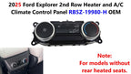2nd Row Heater and A/C Climate Control Panel for Ford Explorer (2025) RB5Z-19980-H