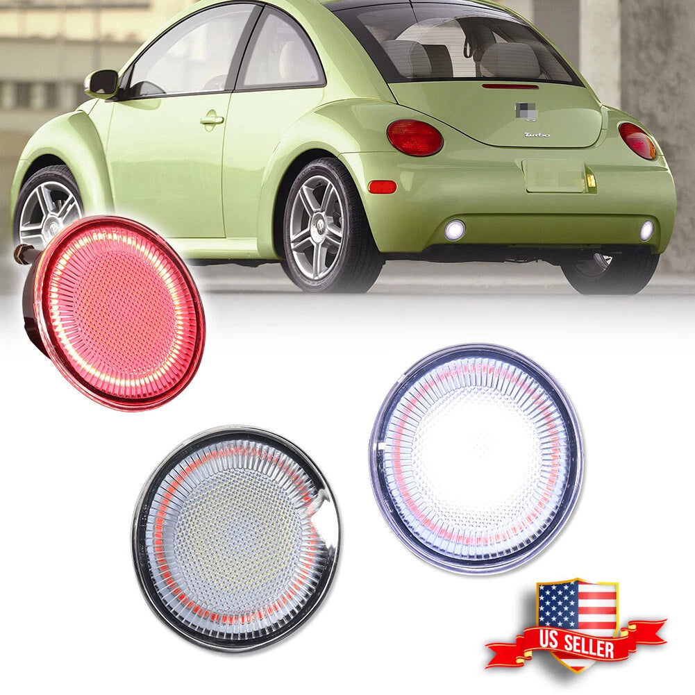 2X Clear White LED Rear Tailgate Reverse Lights for VW Beetle (1998–2005)
