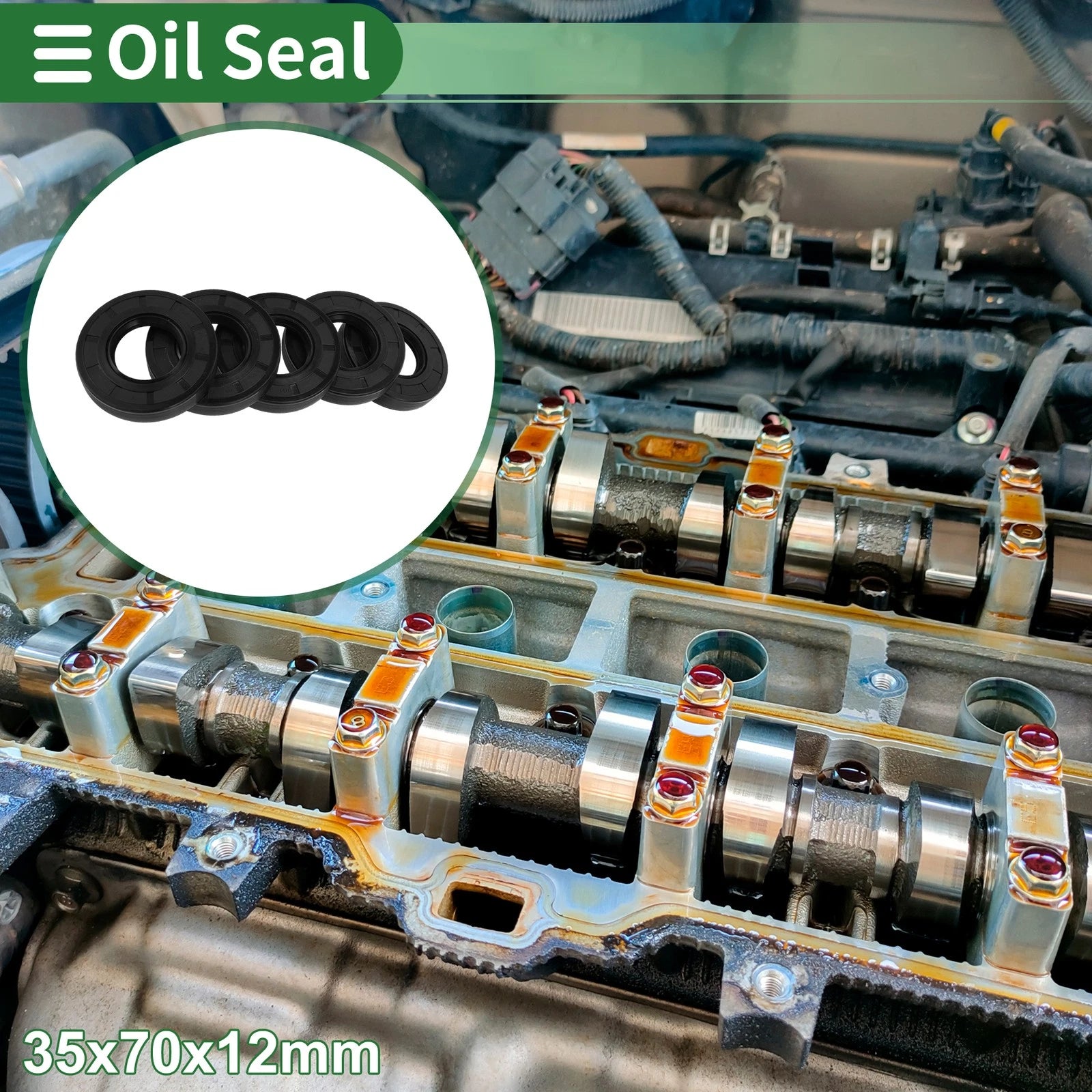 Oil Seal   - NBR Rubber 35x70x12mm