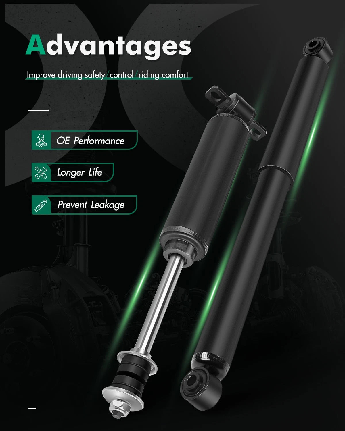 Front Rear Shocks Struts for Chevrolet C2500 (1992–1998)