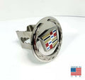 Chrome Cadillac Emblem Tow Hitch Cover Stainless Steel 2" Trailer Plug (2015–2020)