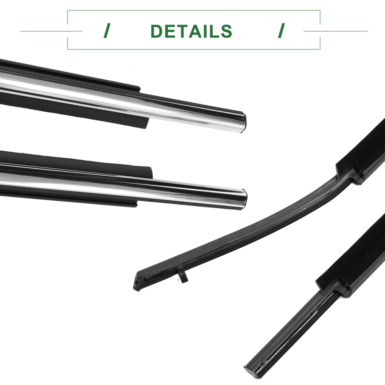 2X Front Left & Right Weatherstrip Window Seal for Toyota Camry (2012–2014)