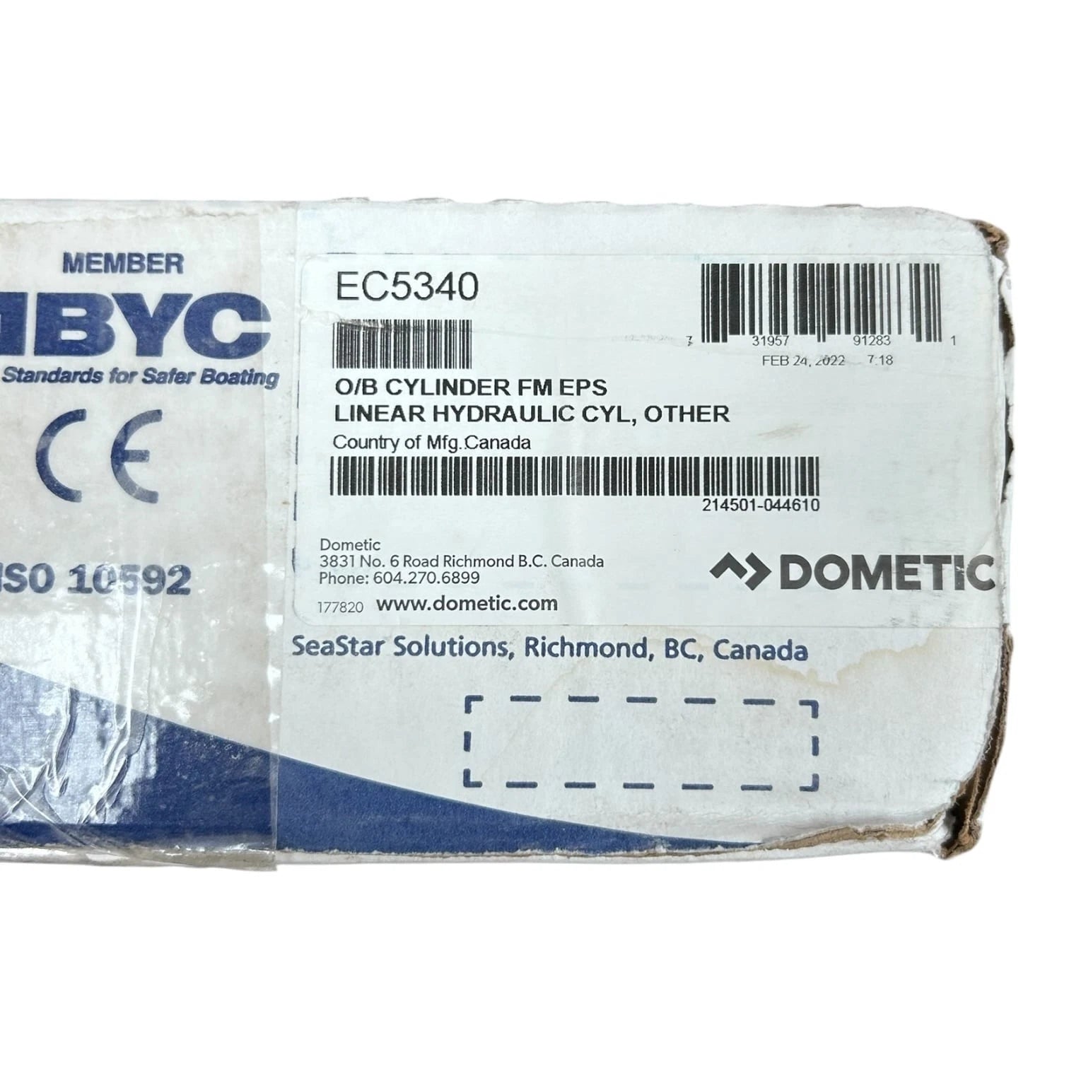 SeaStar EC5340 Optimus EPS Smart Hydraulic Steering Cylinder for (No Smart Stick)