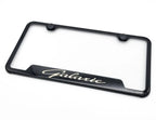 License Plate Frame Stainless Notched Black for Ford Galaxie (1960–1968)