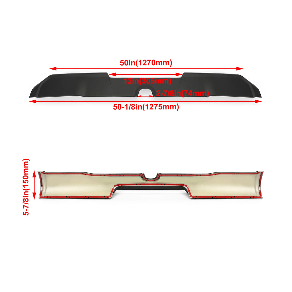 Matte Black Roof Spoiler for Dodge Ram 1500 (2019–2023)