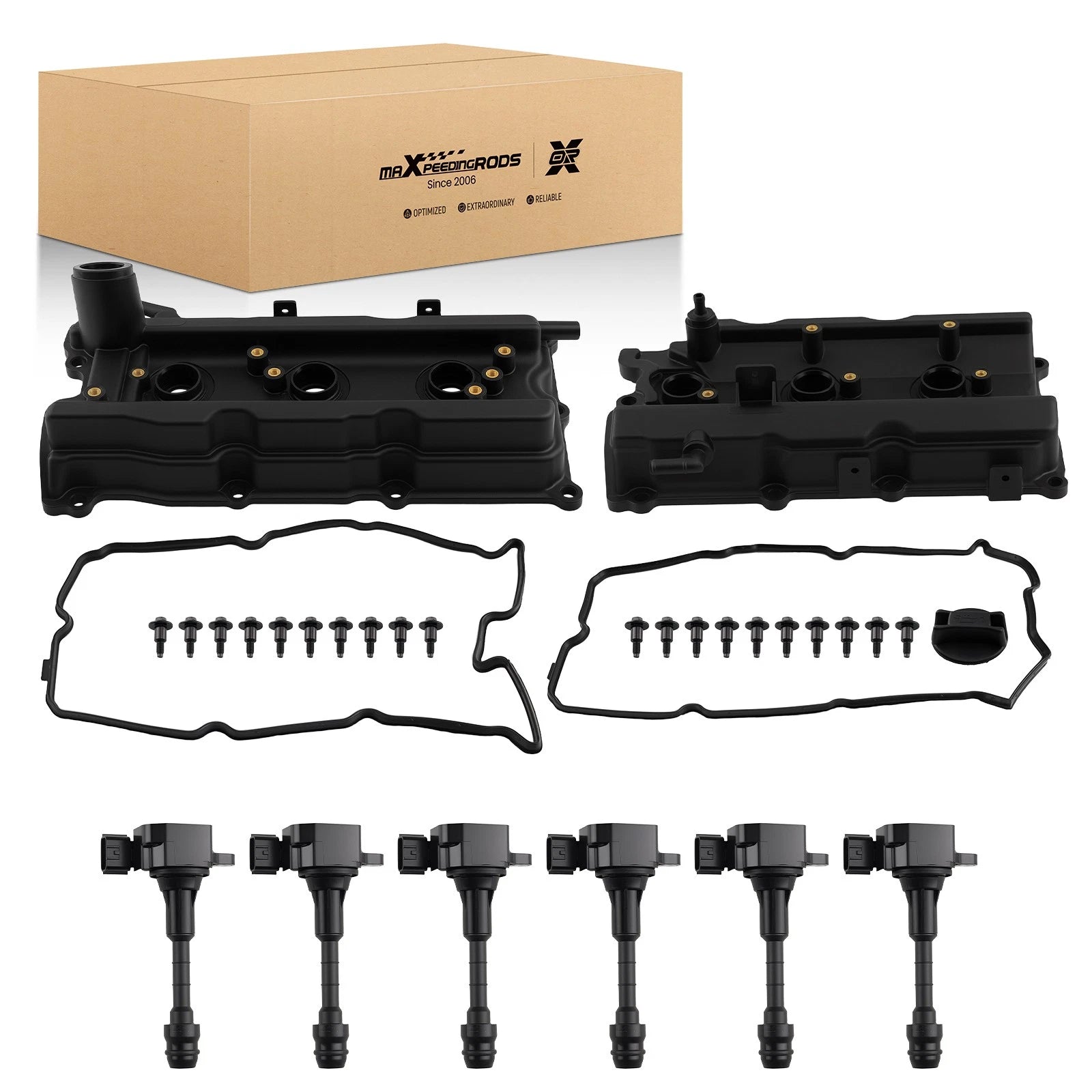 Engine Valve Cover & Ignition Coil Set for Infiniti G35 FX35 Nissan 350Z (2003–2008)