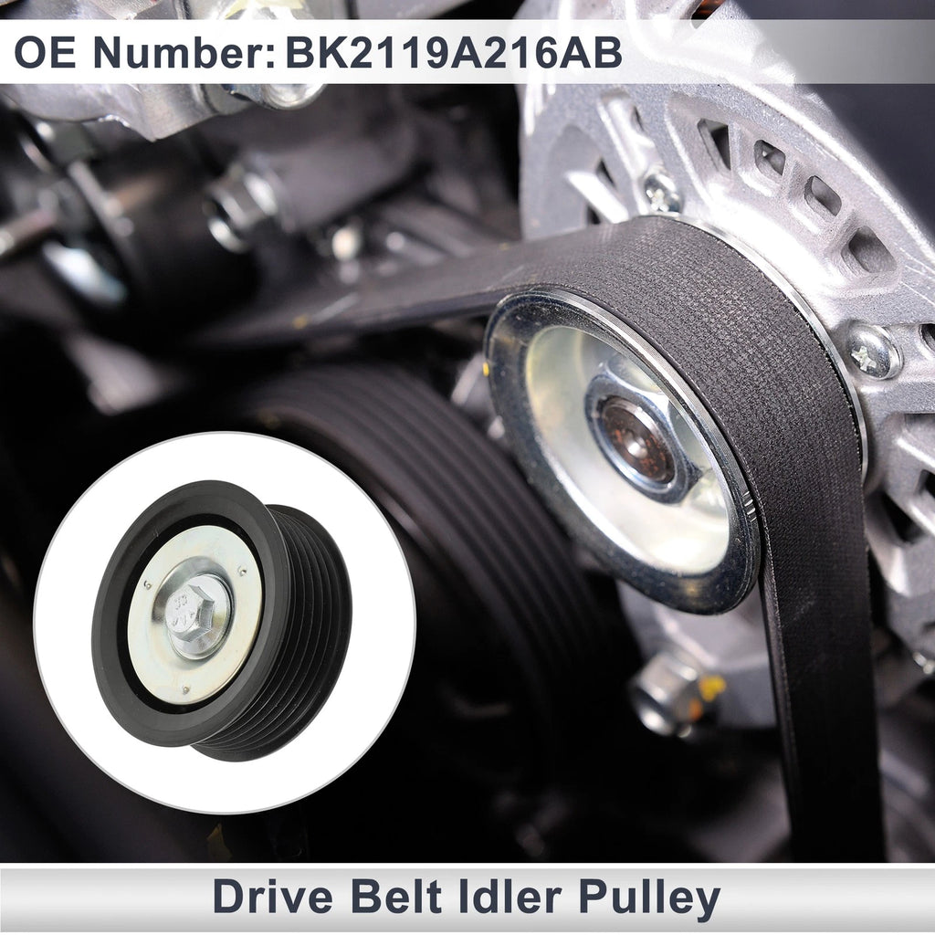 Drive Belt Idler Pulley for Ford Transit (2012–2024) No.BK2119A216AB Black