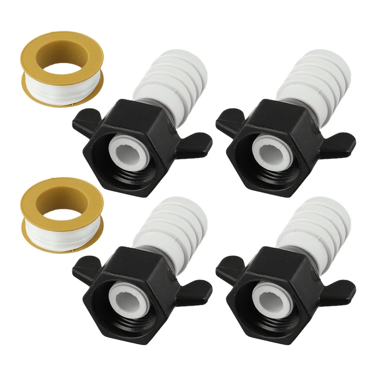 Set of 4 Leak Proof Straight Adapters for RV Water Pump Fittings
