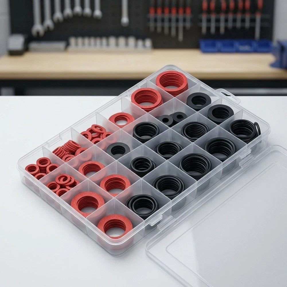 Gasket Kit 141 Pcs Rubber O Rings & Fiber Washers for Water Heating
